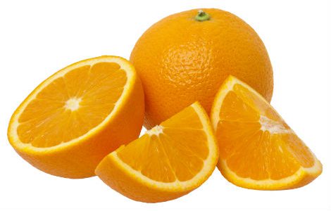 Orangenstücke